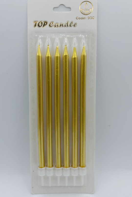 Altın Doğum Günü Mumu 6 Lı Kod: 930